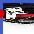 Charger l'image dans la galerie, Mini sac modulable - Noir et bleu Klein motifs