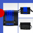 Charger l'image dans la galerie, Mini sac modulable - Noir et bleu Klein motifs