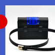 Charger l'image dans la galerie, Mini sac modulable - Noir et bleu Klein motifs