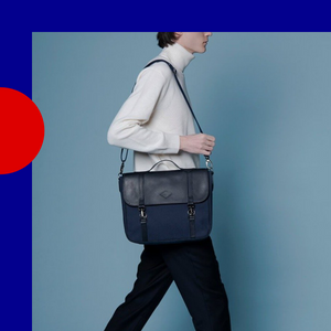 Cartable top bleu marine
